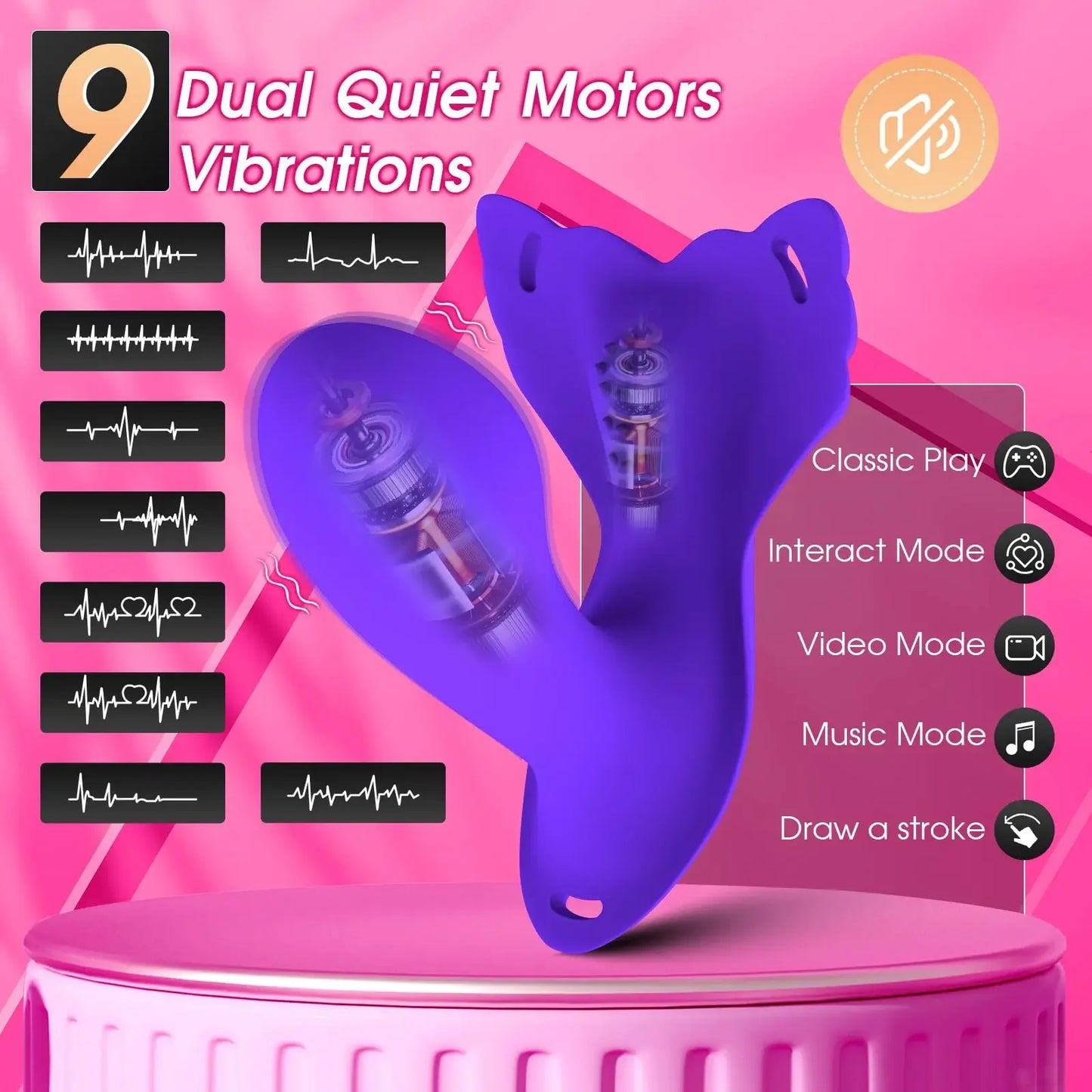 APP Control Panty Wearable Vibrator for Women Insert Dildo Clitoris Stimulation Adult Sex Toys Dual Motors Sexual Pleasure Tools