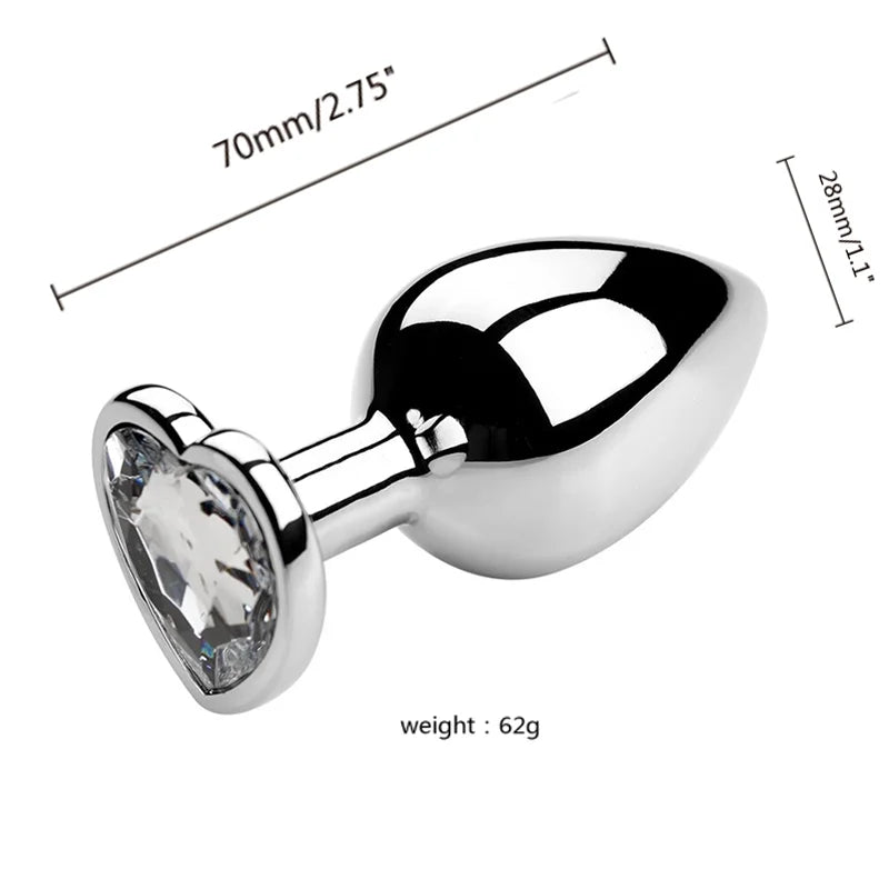 S/M/L Anal Plug Metal Adult Sex Toys for Women Men Crystal Erotic Bullet Butt Plug Stimulator Prostate Massager Intimate Goods