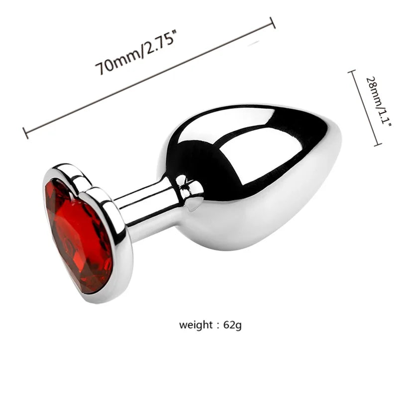 S/M/L Anal Plug Metal Adult Sex Toys for Women Men Crystal Erotic Bullet Butt Plug Stimulator Prostate Massager Intimate Goods