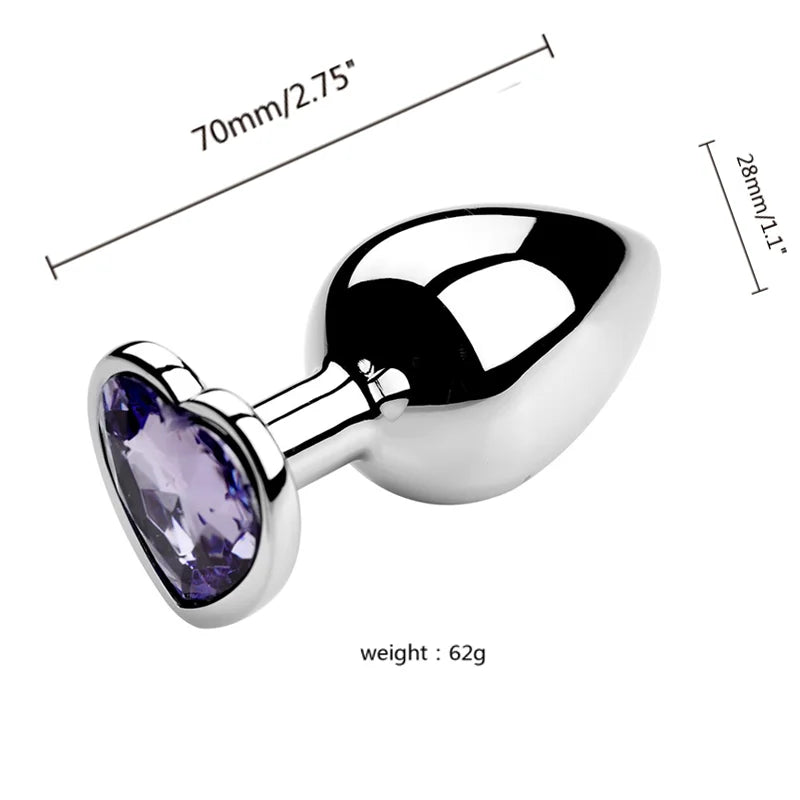 S/M/L Anal Plug Metal Adult Sex Toys for Women Men Crystal Erotic Bullet Butt Plug Stimulator Prostate Massager Intimate Goods