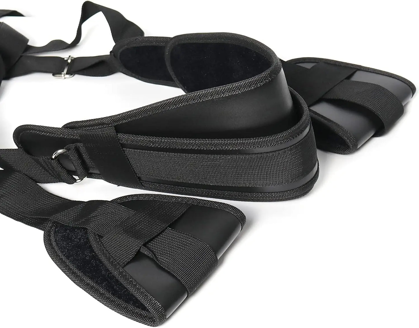 BDSM Door Sex Swing with Seat, Bondage Slave Leather Soft Plush Sex Slings with Adjustable Straps