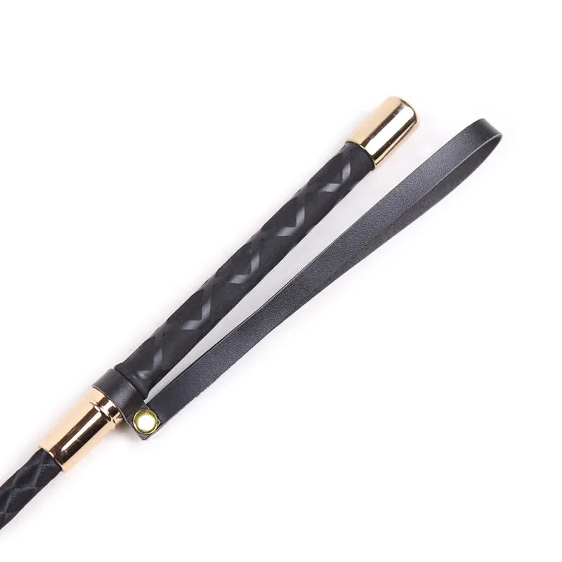 60CM Black PU Leather Spanking Paddle Long Whip Flirting Slave BDSM Bondage Flogger Sex Toys for Woman G Spot Sex Shop