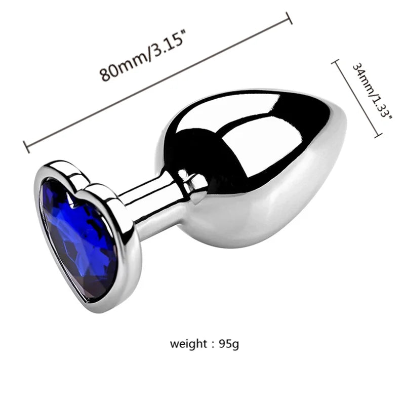 S/M/L Anal Plug Metal Adult Sex Toys for Women Men Crystal Erotic Bullet Butt Plug Stimulator Prostate Massager Intimate Goods