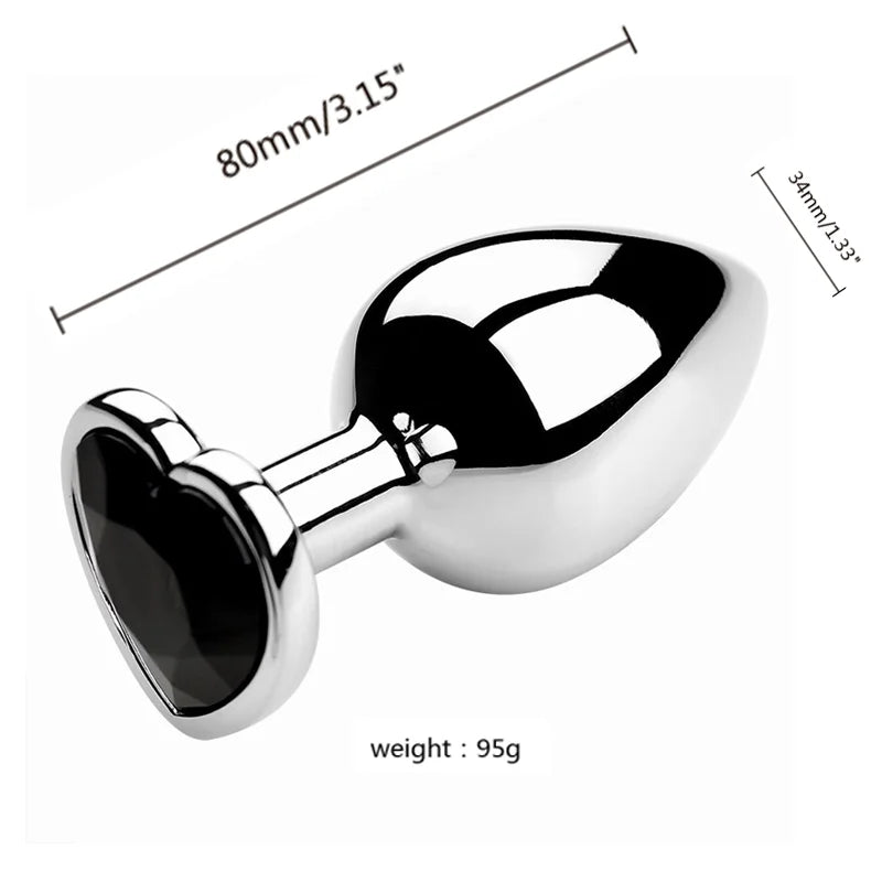 S/M/L Anal Plug Metal Adult Sex Toys for Women Men Crystal Erotic Bullet Butt Plug Stimulator Prostate Massager Intimate Goods