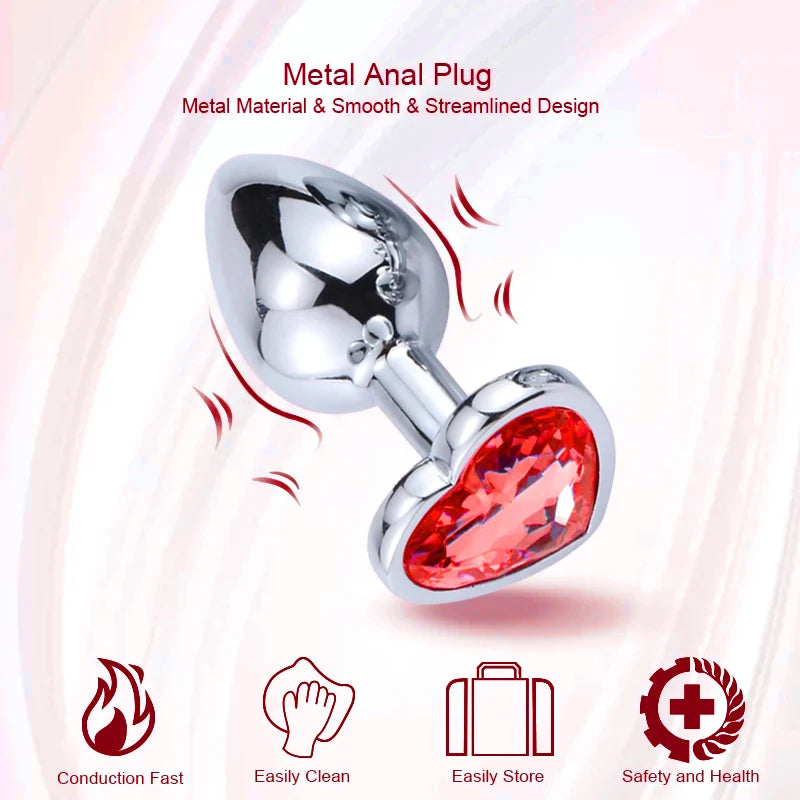 S/M/L Anal Plug Metal Adult Sex Toys for Women Men Crystal Erotic Bullet Butt Plug Stimulator Prostate Massager Intimate Goods
