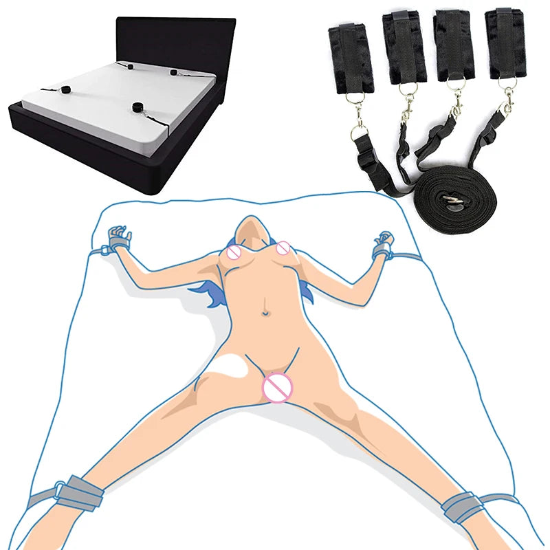 Adult Games Sex Products No Vibrators Sex Toys for Women Couples Handcuffs Bdsm Bondage Set Restraints Wrists & Ankle Cuffs