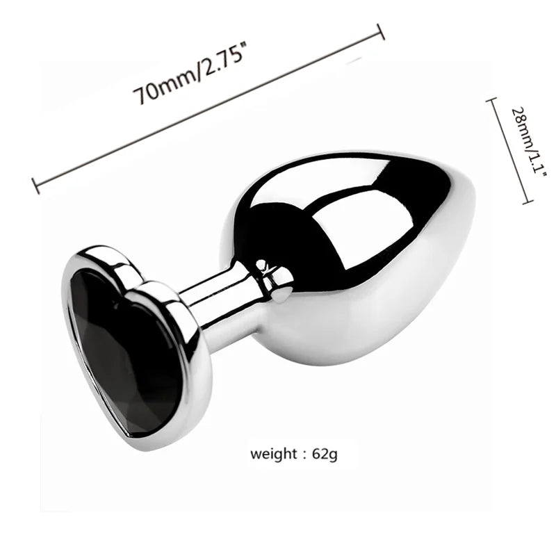 S/M/L Anal Plug Metal Adult Sex Toys for Women Men Crystal Erotic Bullet Butt Plug Stimulator Prostate Massager Intimate Goods