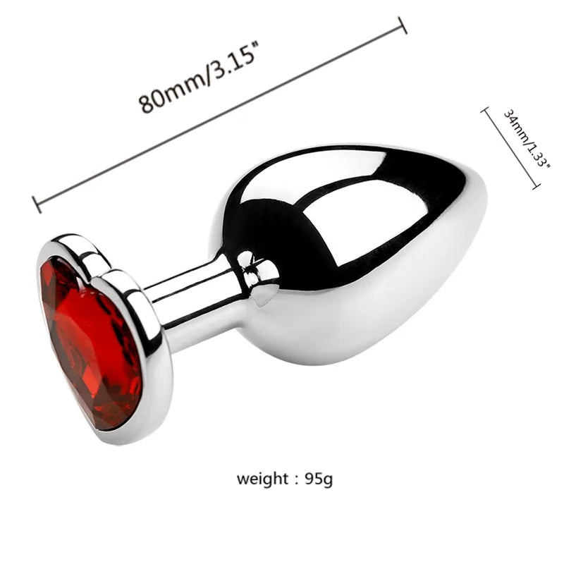 S/M/L Anal Plug Metal Adult Sex Toys for Women Men Crystal Erotic Bullet Butt Plug Stimulator Prostate Massager Intimate Goods