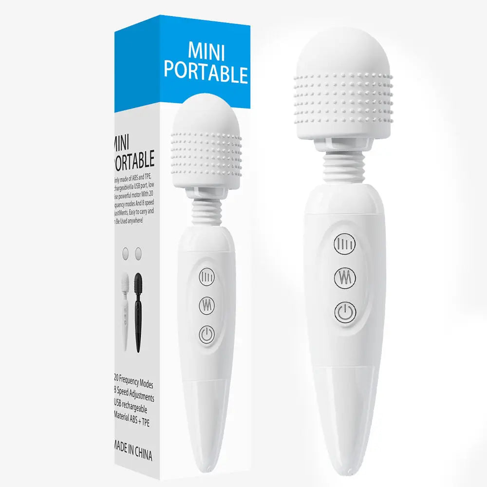20 Modes Powerful Magic Wand Vibrator for Women Body Massager G Spot Clitoris Stimulator USB Charging Adult Sex Toys for Woman