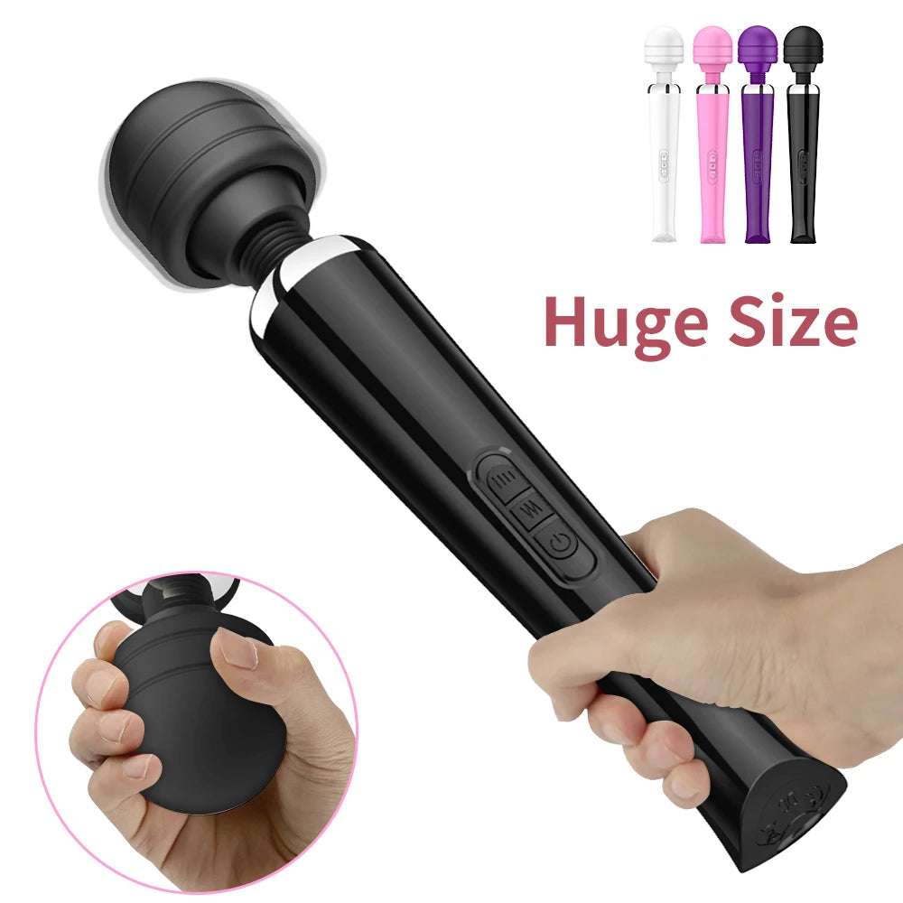 20 Modes Powerful Magic Wand Vibrator for Women Body Massager G Spot Clitoris Stimulator USB Charging Adult Sex Toys for Woman