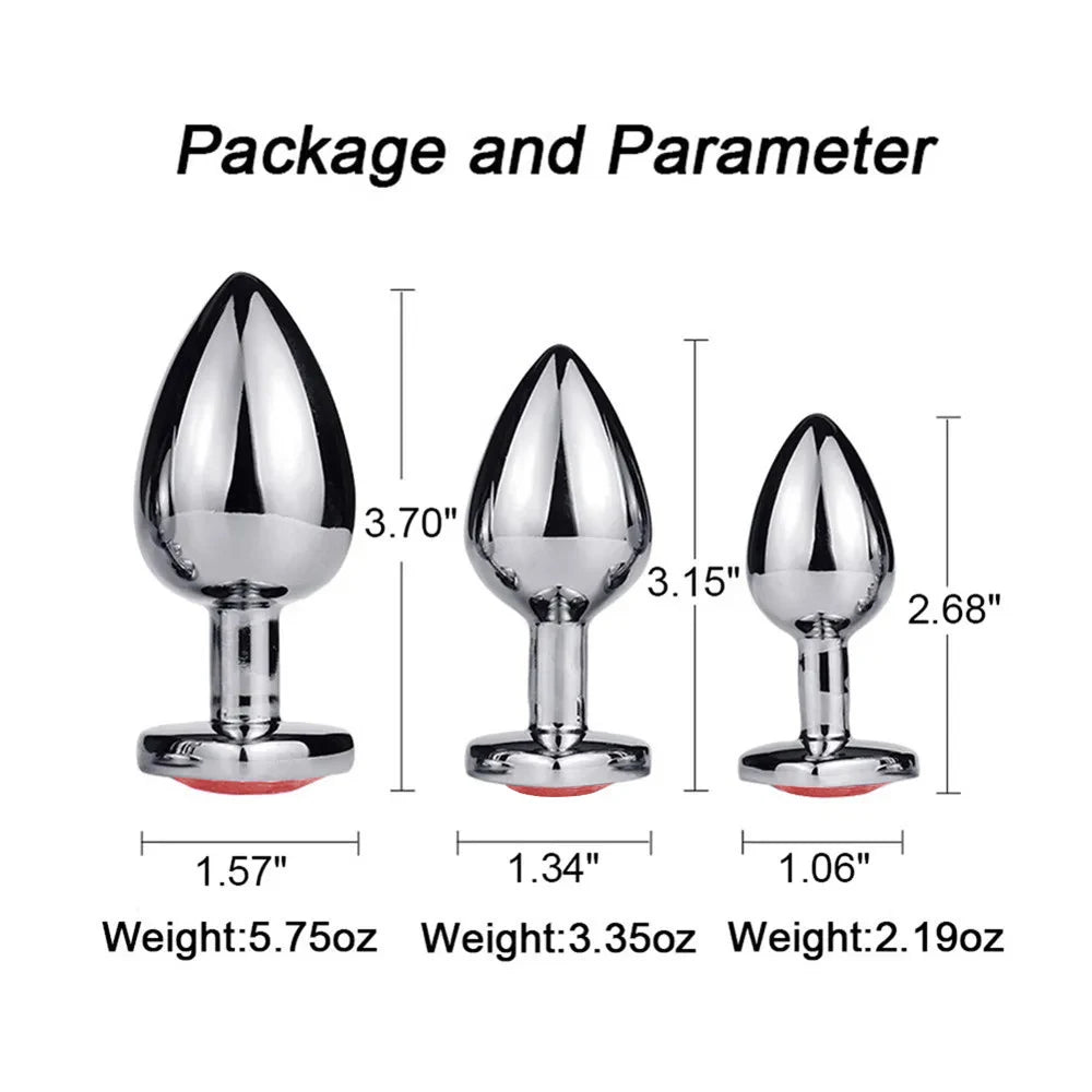S/M/L Anal Plug Metal Adult Sex Toys for Women Men Crystal Erotic Bullet Butt Plug Stimulator Prostate Massager Intimate Goods