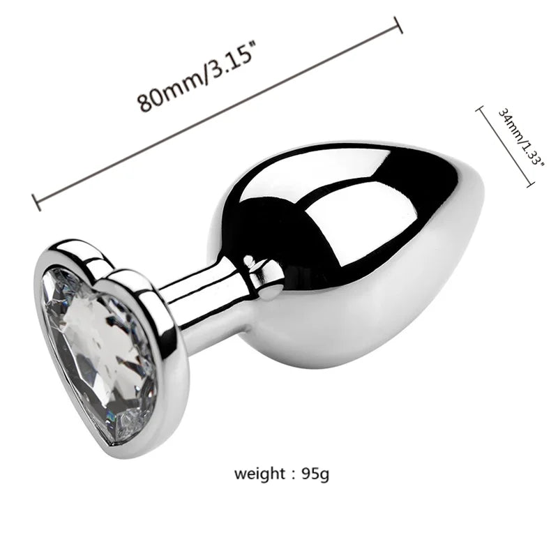 S/M/L Anal Plug Metal Adult Sex Toys for Women Men Crystal Erotic Bullet Butt Plug Stimulator Prostate Massager Intimate Goods