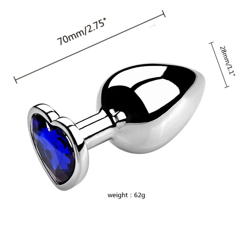 S/M/L Anal Plug Metal Adult Sex Toys for Women Men Crystal Erotic Bullet Butt Plug Stimulator Prostate Massager Intimate Goods