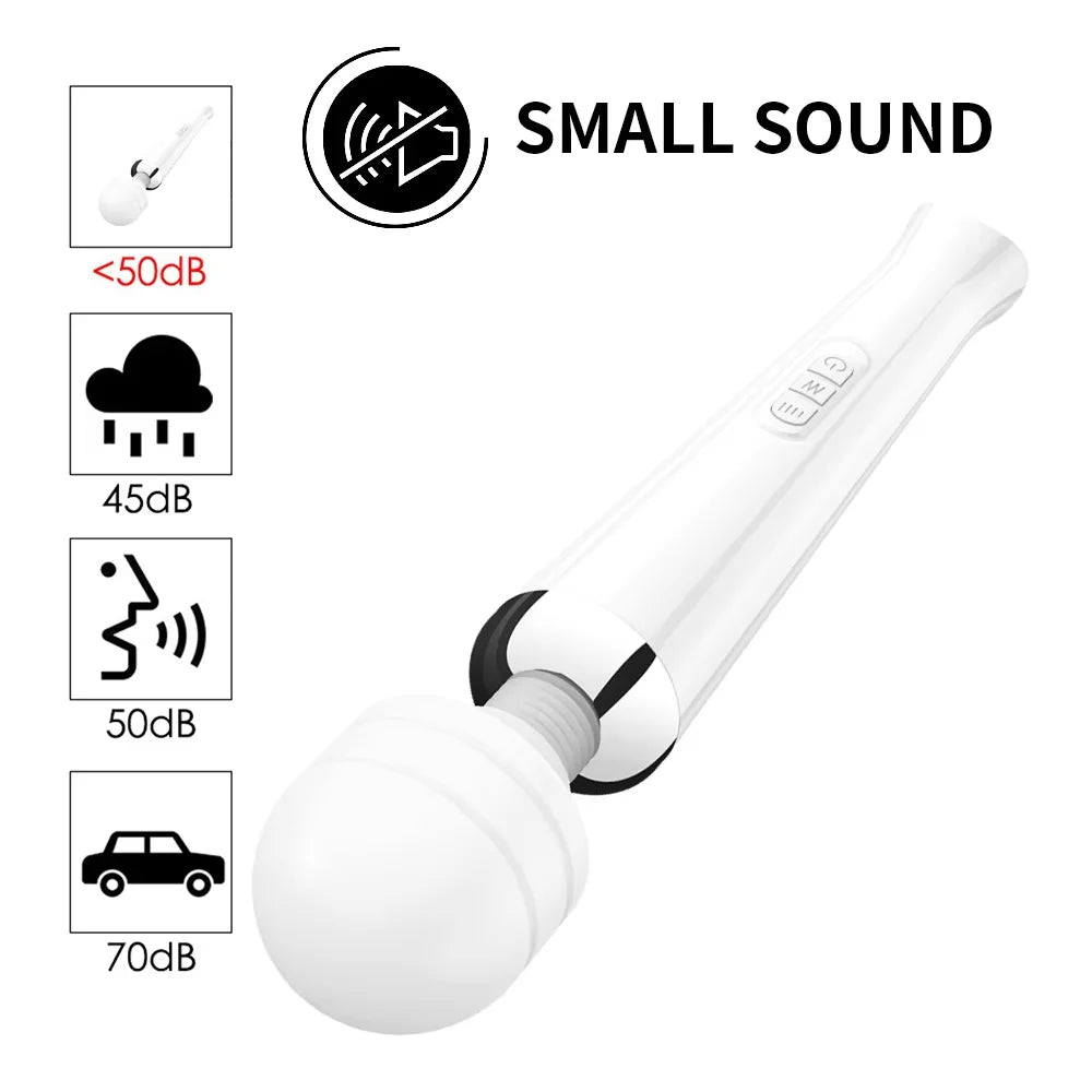 20 Modes Powerful Magic Wand Vibrator for Women Body Massager G Spot Clitoris Stimulator USB Charging Adult Sex Toys for Woman