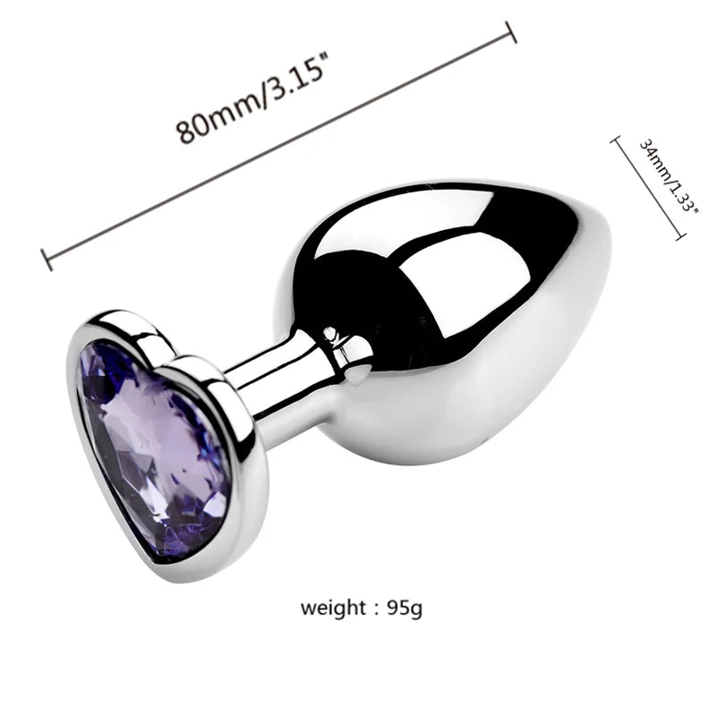 S/M/L Anal Plug Metal Adult Sex Toys for Women Men Crystal Erotic Bullet Butt Plug Stimulator Prostate Massager Intimate Goods