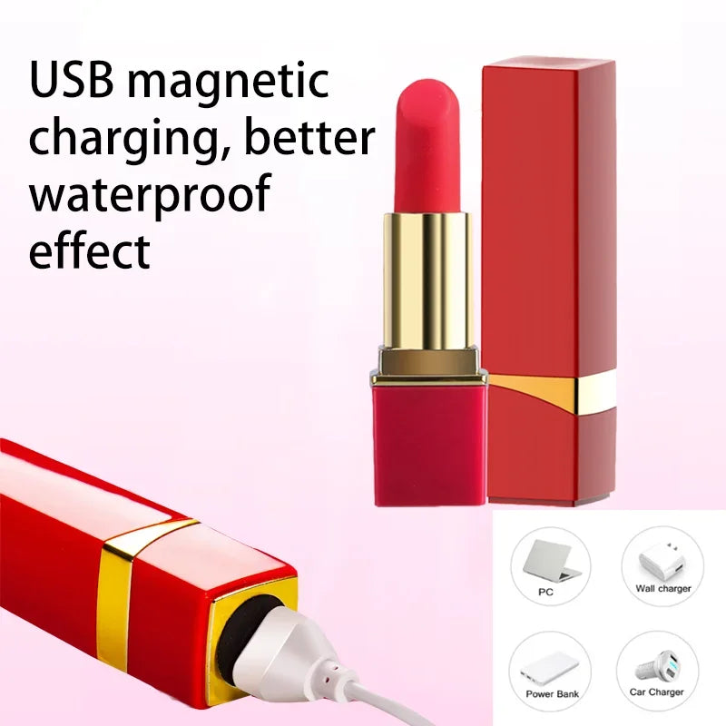 Lipstick Mini Vibrator 10 Speed Bullet Vibrator Dildo Clit Stimulator G Spot Massage Masturbator Adult Sex Toys for Women Vibe