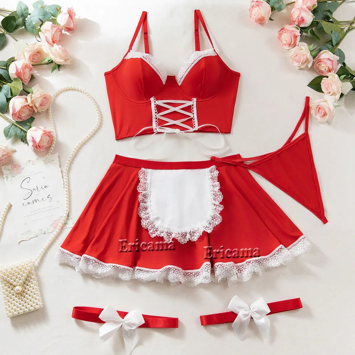 Women Transparent Bra and Panty Garter Underwear Set Hot Erotic Sexy Costumes Underwear Open Bra Thong Sexy Lingerie Sets